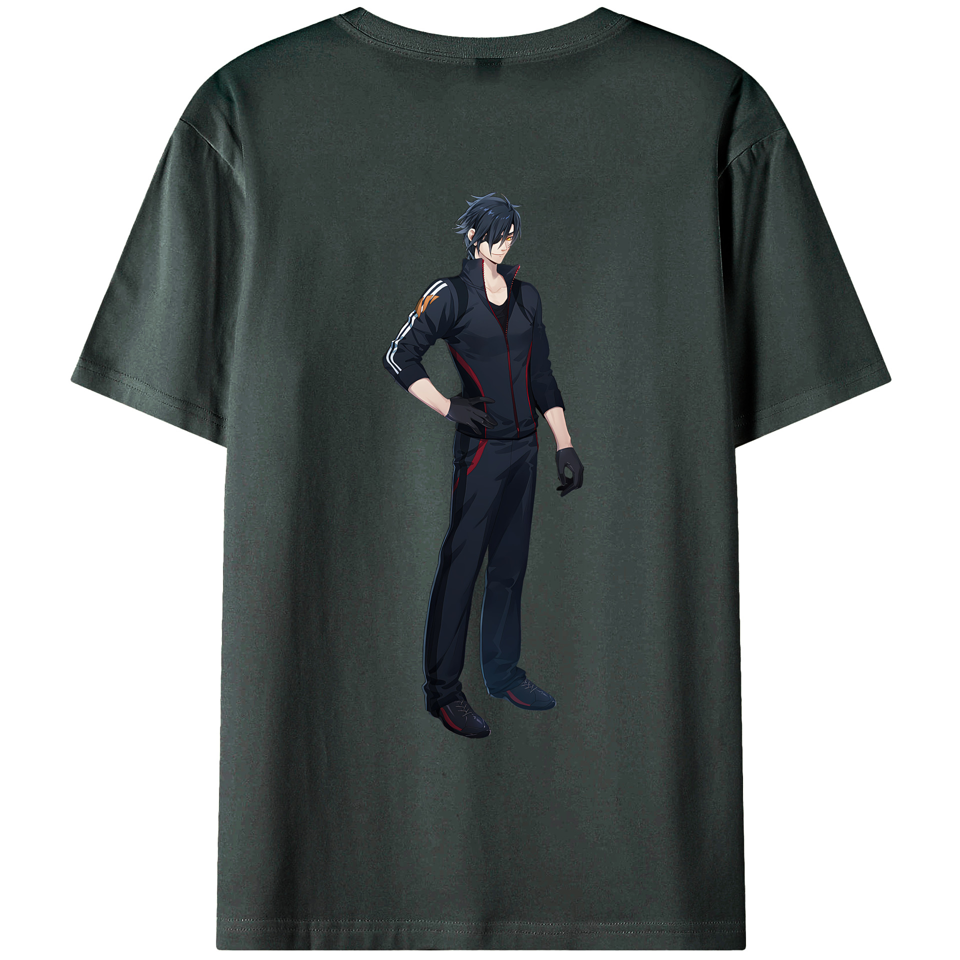 （画像用） 刀剣乱舞 Touken Ranbu 綿100％ メンズ半袖Tシャツ（バックプリント） 通気性